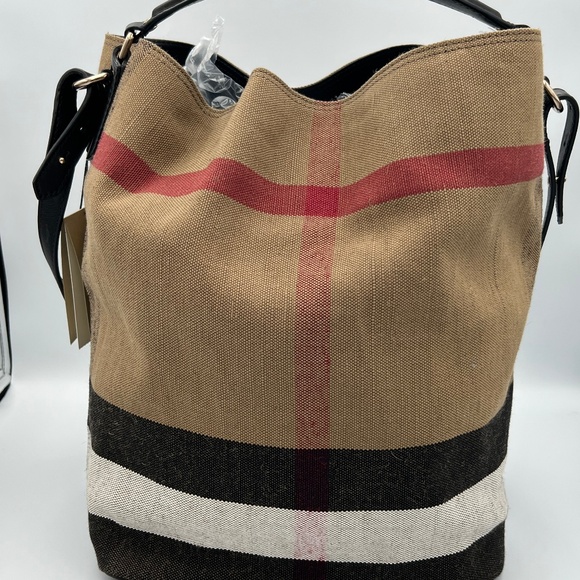Burberry Ashby Bag House Check Canvas Medium - Picture 1 of 9